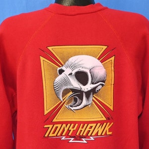 80s Tony Hawk Powell Peralta 1983 Original Skate Skateboard Distressed Sweatshirt Large