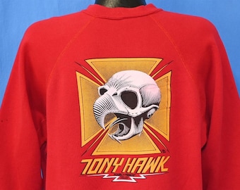 80s Tony Hawk Powell Peralta 1983 Original Skate Skateboard Distressed Sweatshirt Large