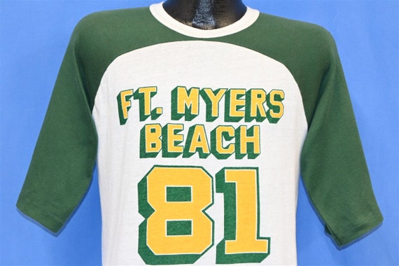 80s Fort Meyers Beach Florida #81 1981 Raglan Tou… - image 1