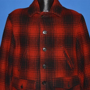 ジャケット・アウター CARSS MACKINAW 50s Vintage Coat TEDS Vintage 1950s Wool Jacket - Black Bear Mackinaw - Red Black