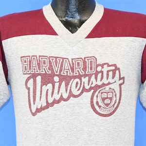 70s Harvard University Crimson Ivy League College Champion Blue Bar t-shirt Medium