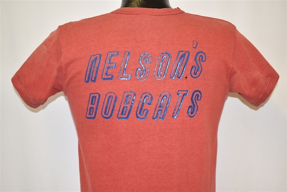 50s Nelson's Bobcats Distressed t-shirt Small - image 1