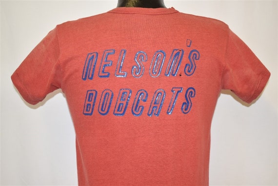 50s Nelson's Bobcats Distressed t-shirt Small - image 1