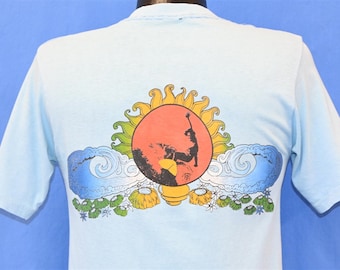 70s Surfing Sunset Rip Curl Wave Surfer Ocean Pocket Tee t-shirt Small