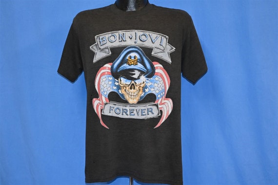 BON JOVIアメリカンフットボール シャツ 80s USA製 ボンジョビ BON JOVI ヴィンテージ Tシャツ 当時物