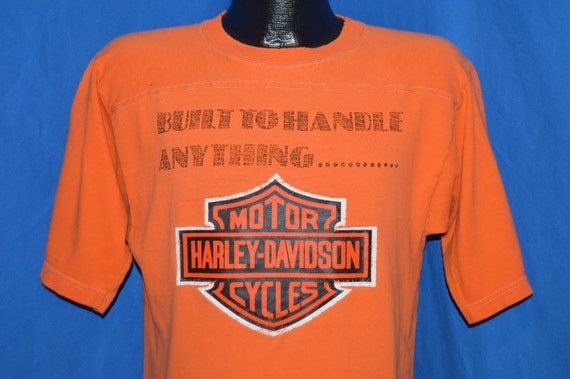 70s Harley Davidson Blue Bar Champion t-shirt Med… - image 1