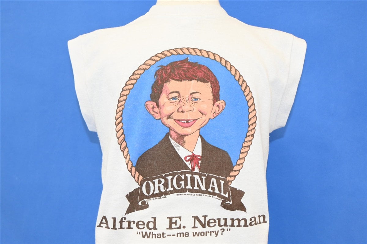 80s MAD Alfred E Neuman Original Magazine Muscle Tank T
