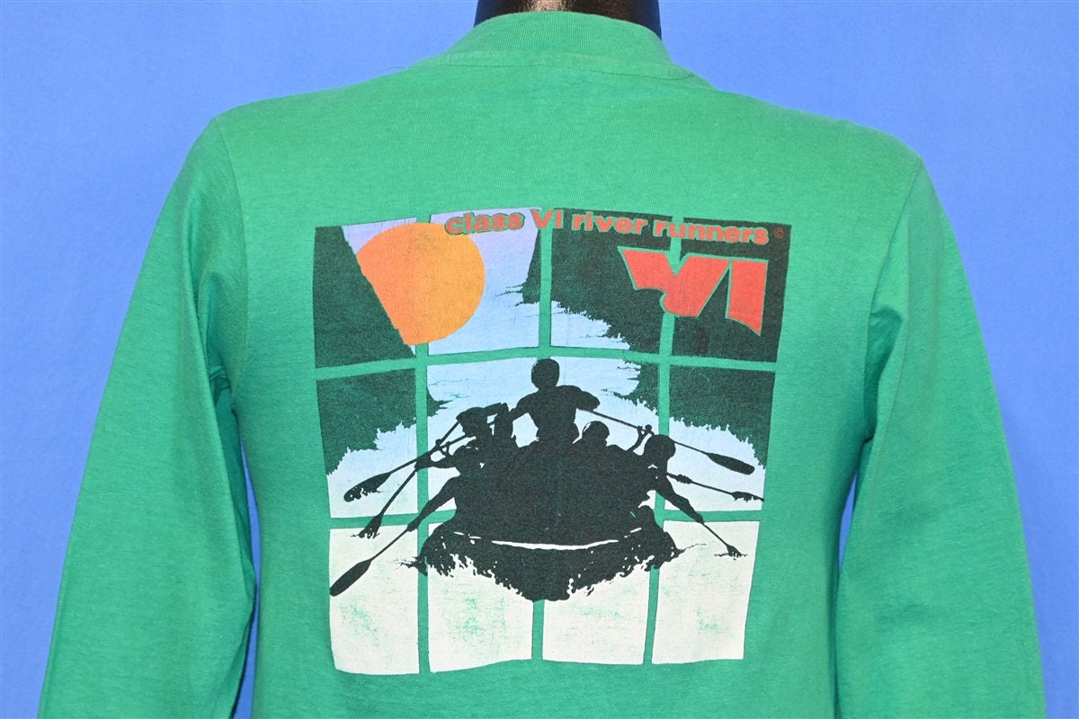 90s Class VI River Runners Whitewater Rafting West Virginia Long Sleeve t-shirt Small