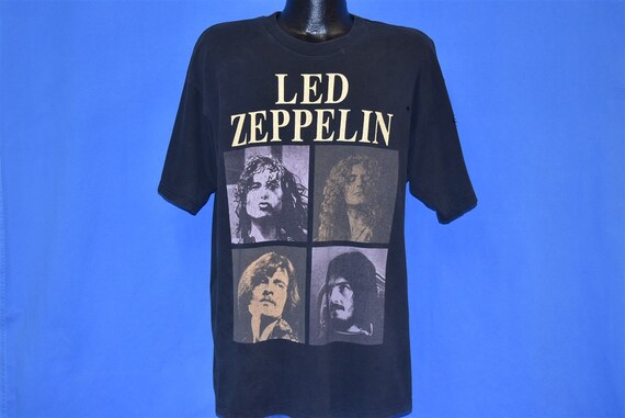 90s Led Zeppelin Zoso Distressed Rock Band Metal T-shirt Extra