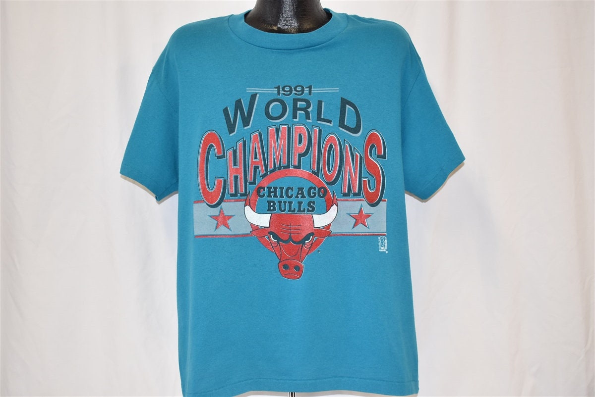 90s Chicago Bulls 1991 NBA World Champions Basketball T-shirt - Etsy