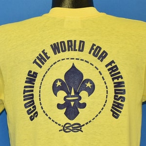 80s BSA Troop 499 Lakewood Colorado Council Scouting The World t-shirt Medium