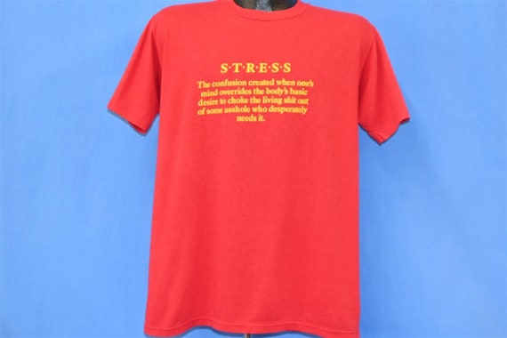 80s Stress Joke Definition Desperately Need Red F… - image 3