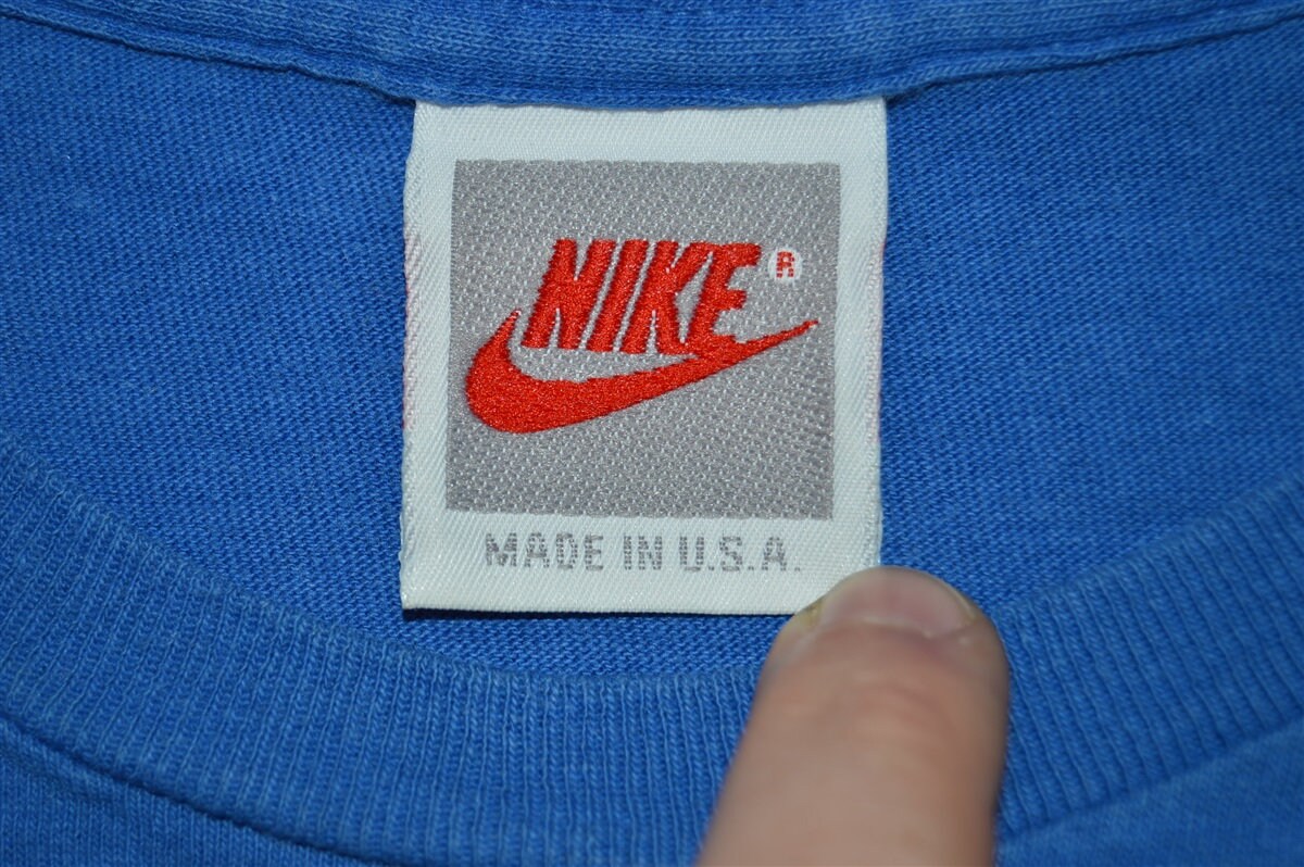 vintage 90s Nike Michael Jordan Frequency Jamming Red USA T-Shirt Large 