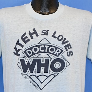 80s KTEH TV Loves Doctor Who San Jose Station British Science Fiction t-shirt Medium