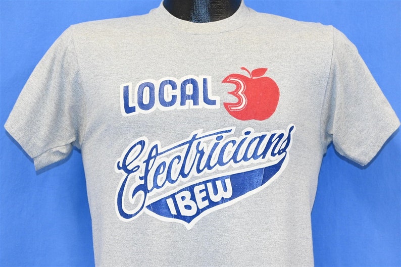 80s Local 3 IBEW Electricians Union New York City Big Apple T-shirt ...