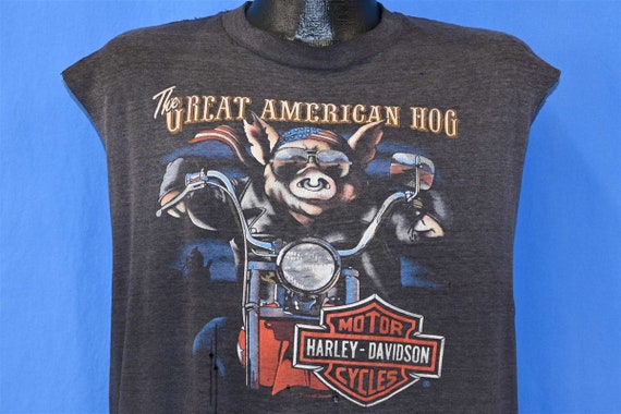 80s 3D Emblem Harley Davidson American Hog on A Hog 80s 3D Emblem Harley Davidson American Hog on A Hog