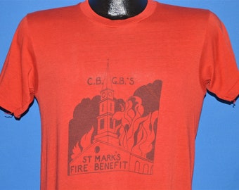 70s CBGB's St. Mark's Fire Benefit t-shirt Small