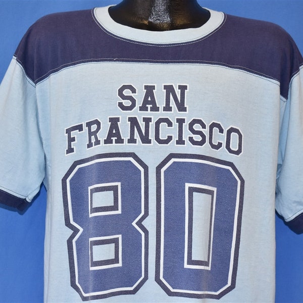 80er Jahre San Francisco 1980 Crazy Shirts Hawaii Jersey Ringer Tourist T-Shirt Large