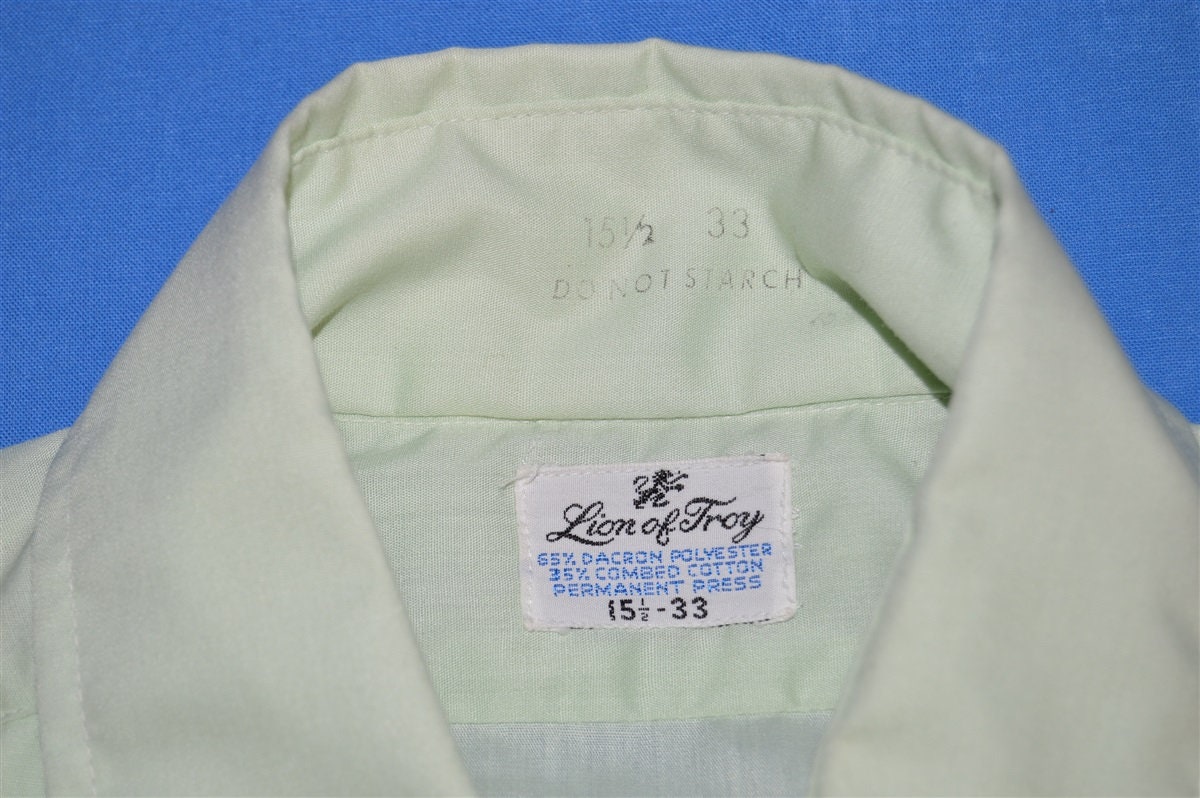 70s Ruffle Tuxedo Taffy Green shirt Medium | Etsy