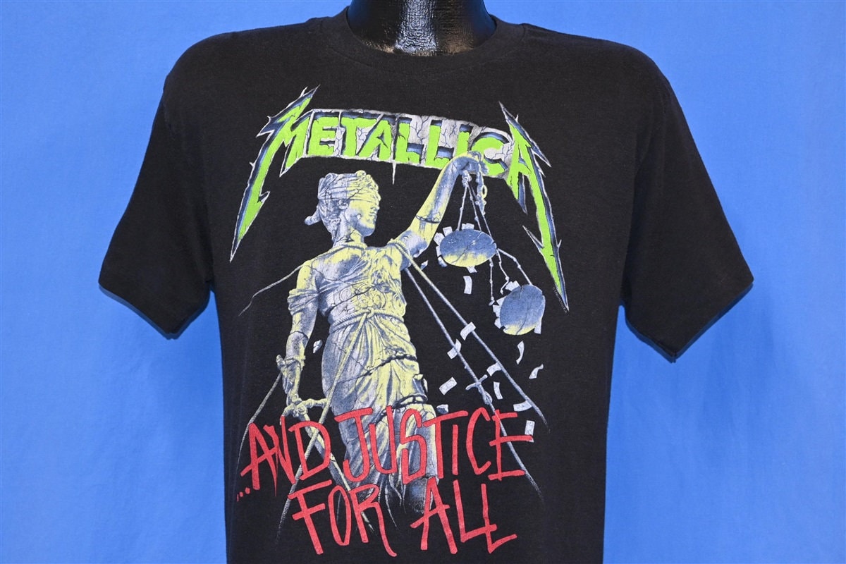 80s Metallica and Justice for All Tour Heavy Metal Rock Band T-shirt Medium  -  Denmark