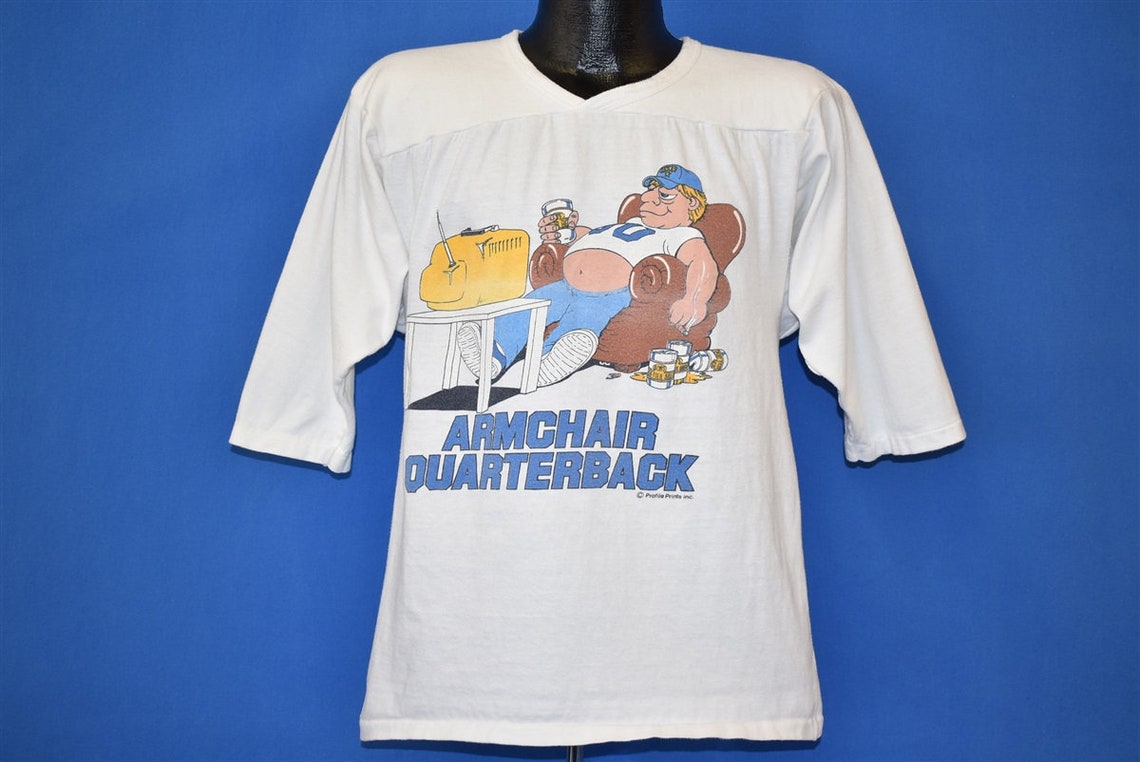 80s Armchair Quarterback Jersey Funny Tshirt Medium Etsy