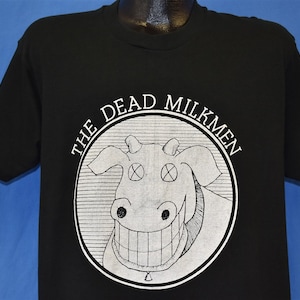 80s Dead Milkmen Cow Logo Philly Punk Rock Band t-shirt Large