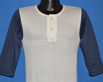 70s Russell Athletic Deadstock Henley t-shirt Extra Small