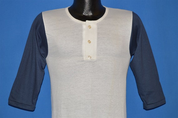 70s Russell Athletic Deadstock Henley t-shirt Ext… - image 1