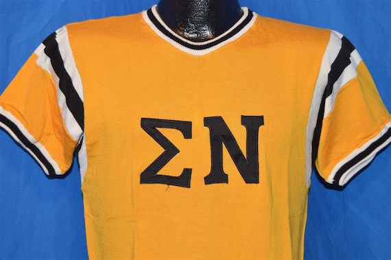 50s Sigma Nu Greek Fraternity Jersey t-shirt Small
