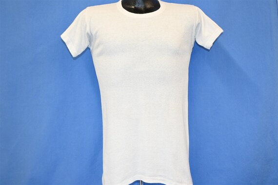 50s Criterion White Blank Solid Plain Cotton t-sh… - image 2