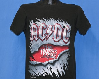 90s AC/DC Razors Edge 1990 Tour Rock Metal Band Concert Two Sided
