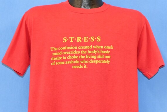 80s Stress Joke Definition Desperately Need Red F… - image 2