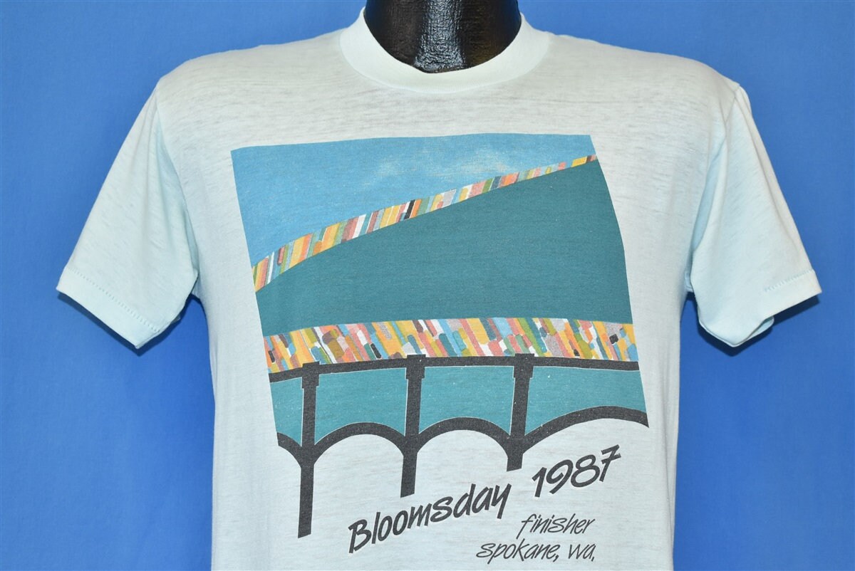 80s Nike Bloomsday 1987 Race Finisher Spokane Washington Swoosh 