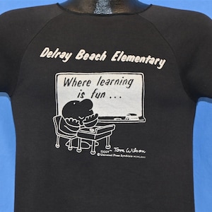 80s Ziggy Delray Beach Elementary School Raglan Sweatshirt Small