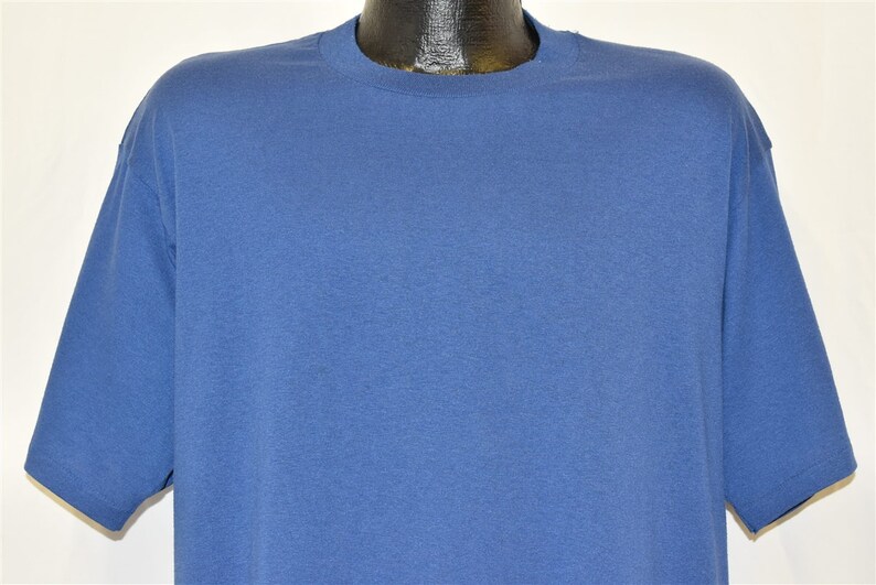 90s Blank Blue Jerzees Basic Plain Made in USA t-shirt Extra Large