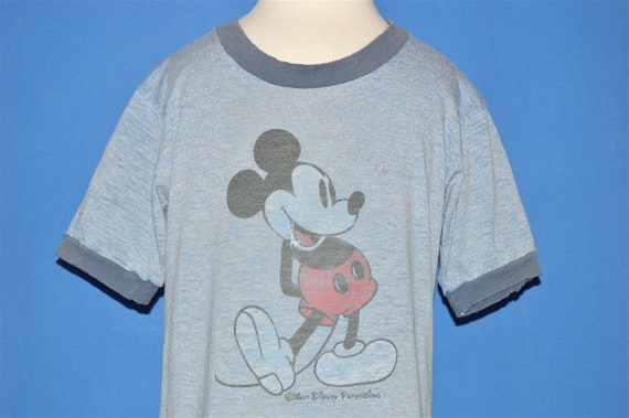 80s Mickey Mouse Ringer Distressed t-shirt Youth S