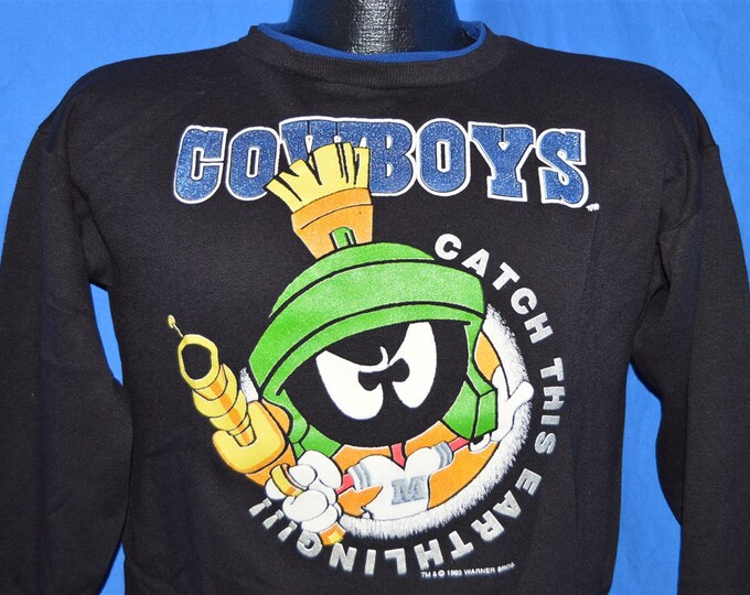 90s Dallas Cowboys Marvin the Martian Black Vintage Sweatshirt - Etsy