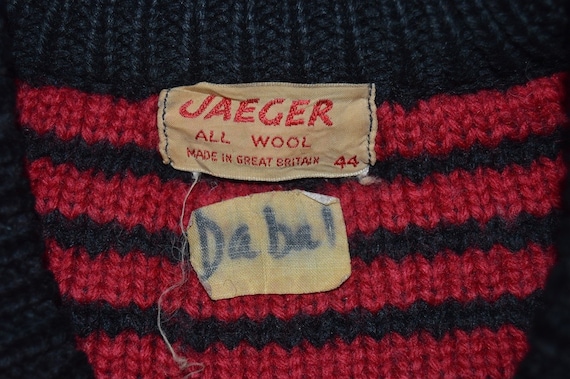 40s Jaeger All Wool Knit Raglan Sweater Large - image 3
