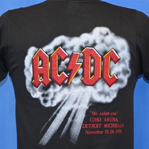 80s ACDC for Those About to Rock Tour 1981 Cobo Arena Detroit Concert T ...