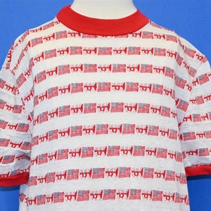 70s United States Flag Bicentennial 1976 Distressed Ringer t-shirt Youth Extra Large