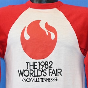 80s 1982 World&#39;s Fair Knoxville Energy Expo Tennessee Raglan t-shirt Small