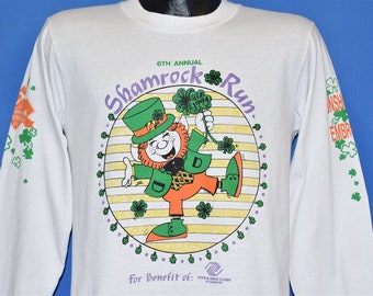 90 Shamrock Run St. Patrick's Day 1994 Leprechaun Jongens en meisjes Club T-shirt met lange mouwen Medium