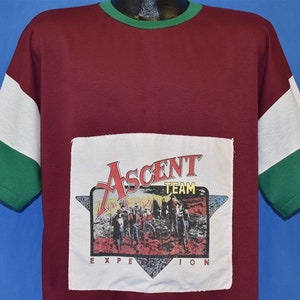 80s Ascent Team Expedition Hiking Outdoor Camp Multicolor t-shirt Extra Large