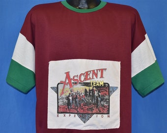 80s Ascent Team Expedition Hiking Outdoor Camp Multicolor t-shirt Extra Large