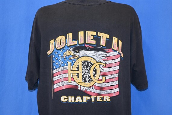90s Harley Davidson HOG Chapter Joliet Illinois Motorcycle Biker T 