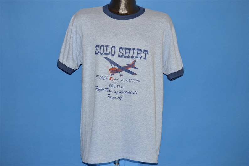 80s Phase One Aviation Flight School t-shirt Large