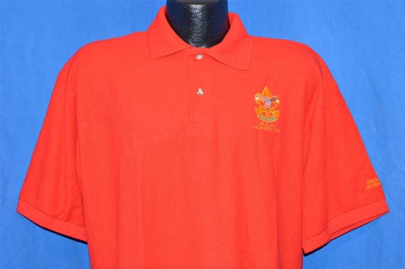 90s Boy Scouts Class B Uniform Polo Shirt Large - image 1