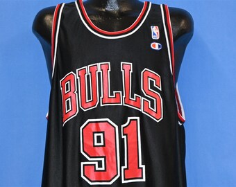 90s Dennis Rodman Chicago Bulls 91 NBA Champion Basketball