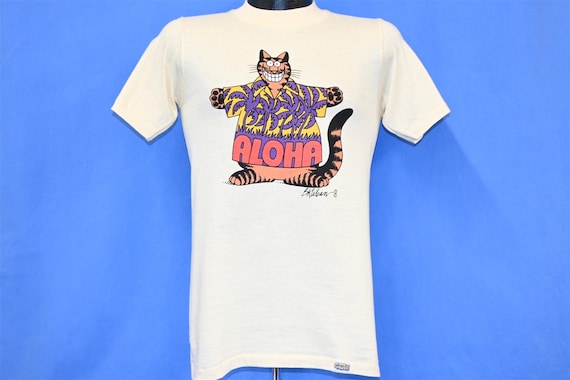 80s B. Kliban Fat Cat Aloha Hawaii Crazy Shirts t… - image 2