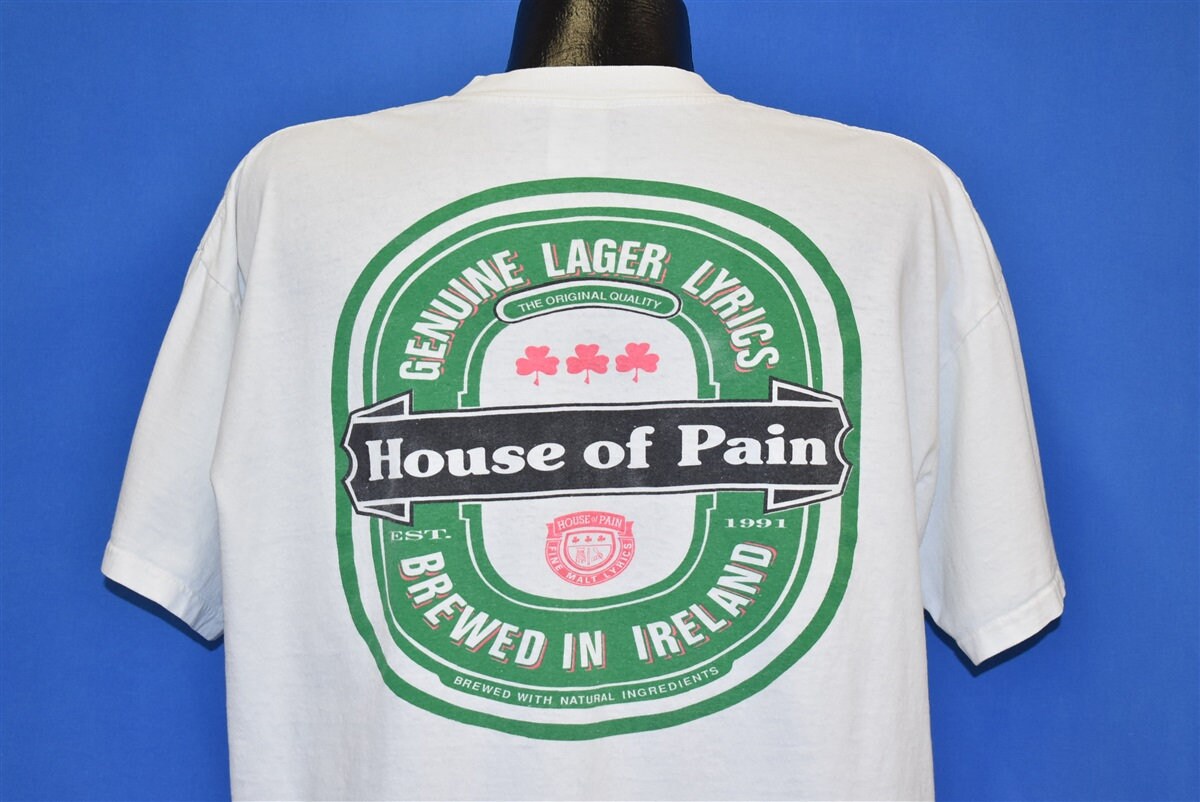 90s House of Pain Fine Malt Lyrics Beer Label T-shirt Extra 90s House of Pain Fine Malt Lyrics Beer Label T-shirt Extra